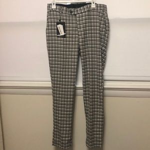 Boohoo MAN plaid skinny fit trousers-size 32